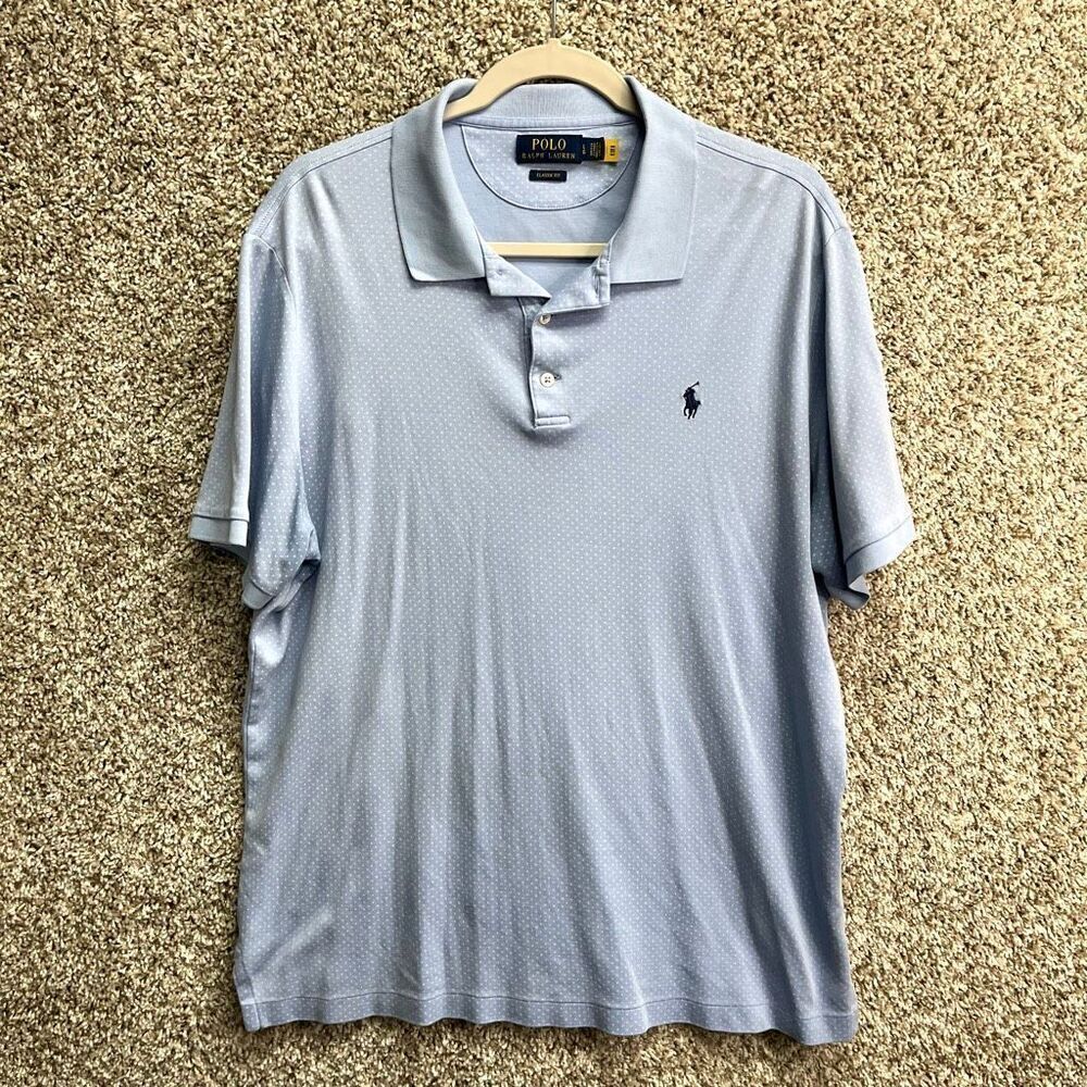 Polo Ralph Lauren Polo Men’s Large Blue Soft Knit Classic Fit Short Sleeve Shirt